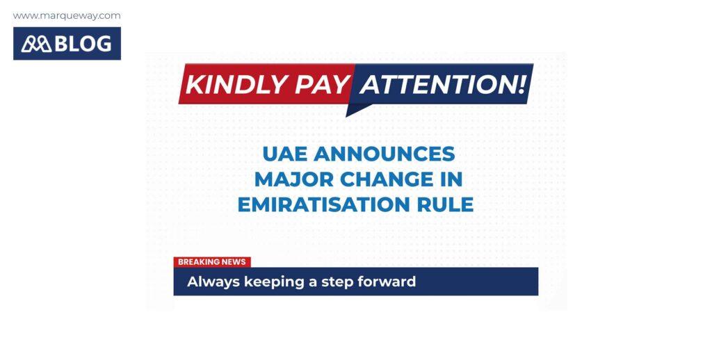 UAE Announces Major Change in Emiratization Rule